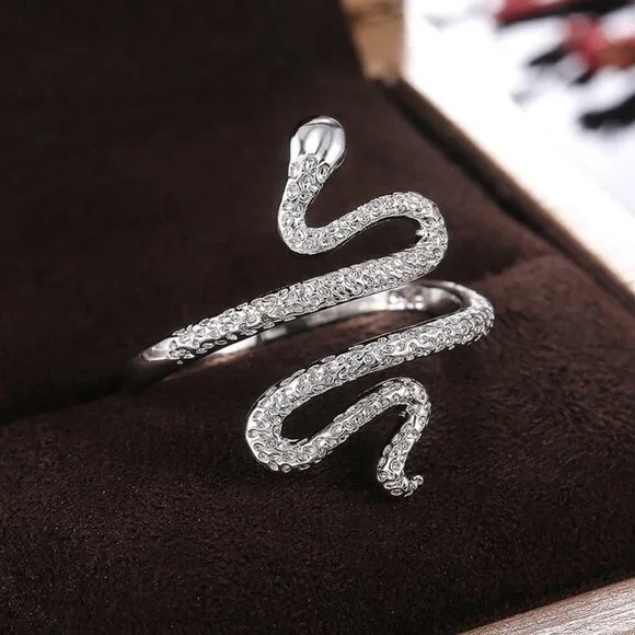 Unique Trendy Snake Finger Rings for Women/Man, INDN8425 - Picture 9 of 9